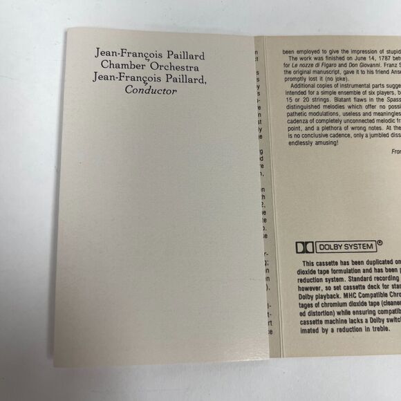 Leopold & Wolfgang Mozart MHC 9026K Cassette - Picture 4 of 4